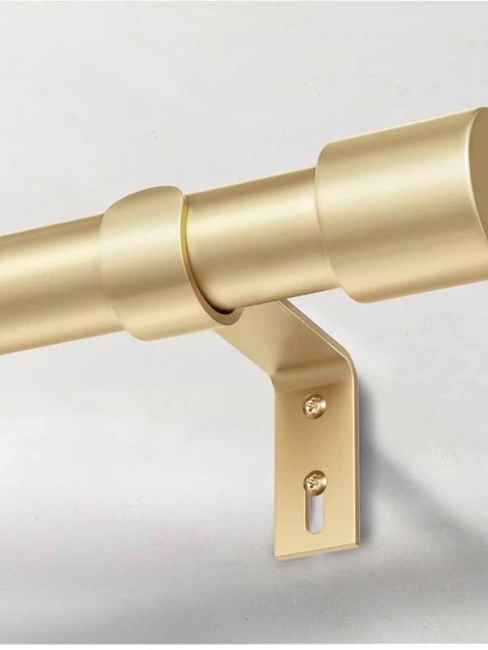 Gold Metal 30”-120” Curtain Rod with Bracket